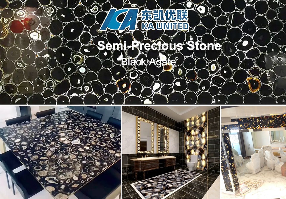Black Agate Backlit Stone Designs Black Agate Backlit Stone Designs