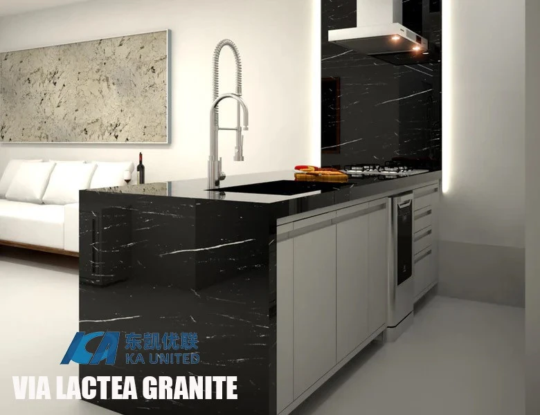 Via Lactea Black Granite Countertops KA UNITED Via Lactea Black Granite Countertops KA UNITED