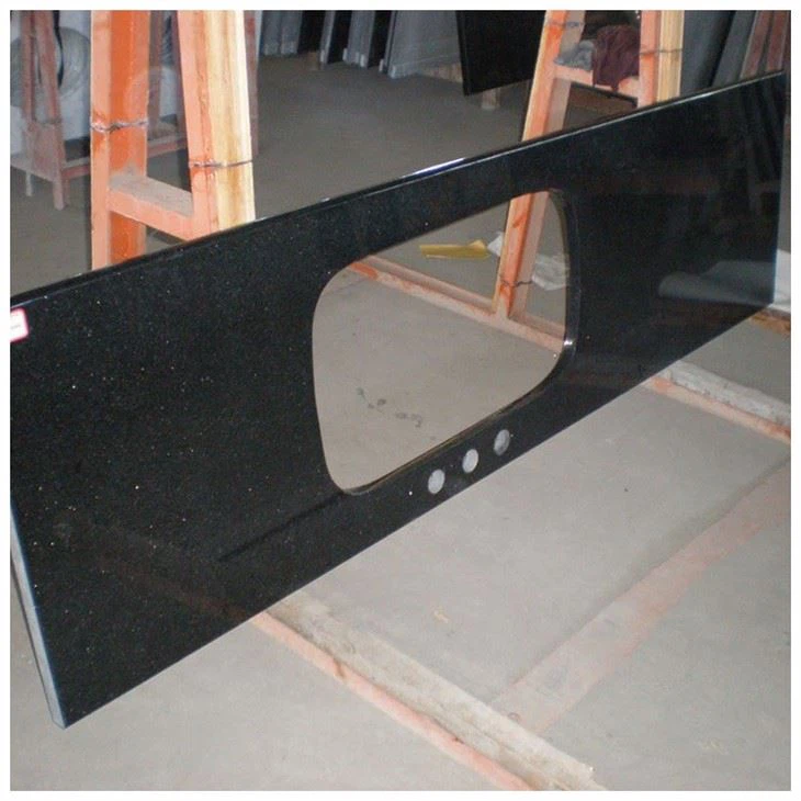 Prefab Black Galaxy Granite Countertops