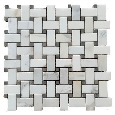 Calacatta Altın Sepet Dokuma Karo