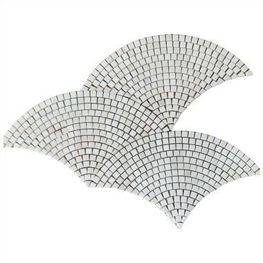 Balık Pulu Mermer Mozaik Karo