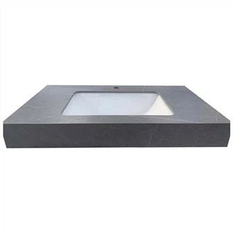 Gri Sinterlenmiş Taş Vanity Tops