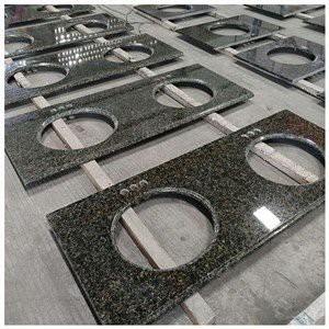 Verde Ubatuba Granit Vanity Tezgahı