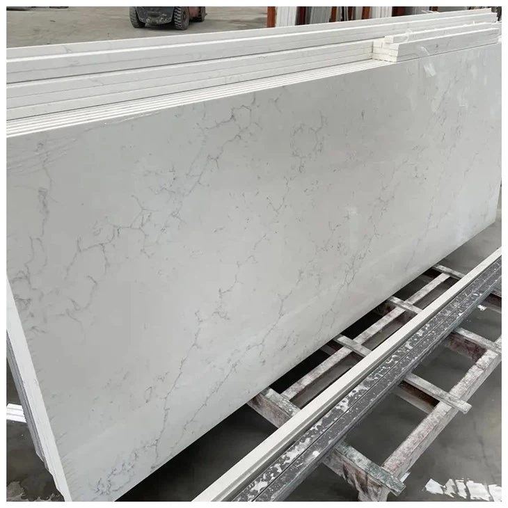 Carrara White Quartz Kitchen Tops