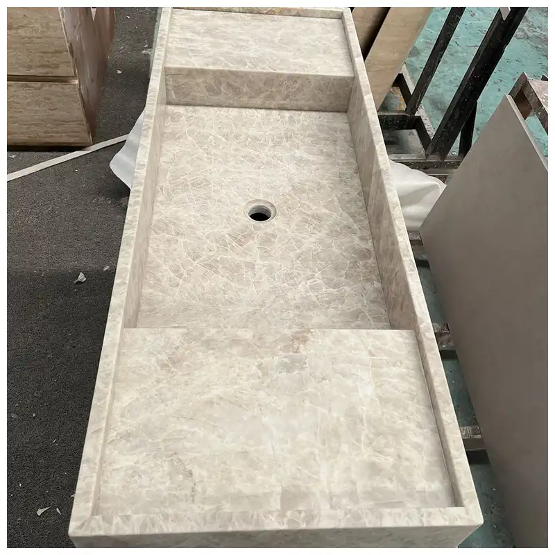 Taj Mahal Quartzite Integrated Vanity Units