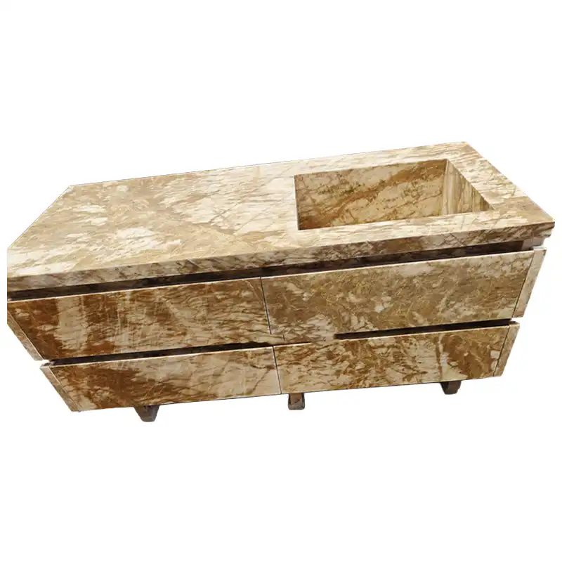 Giallo Siena Mermer Dolap Vanity Tops