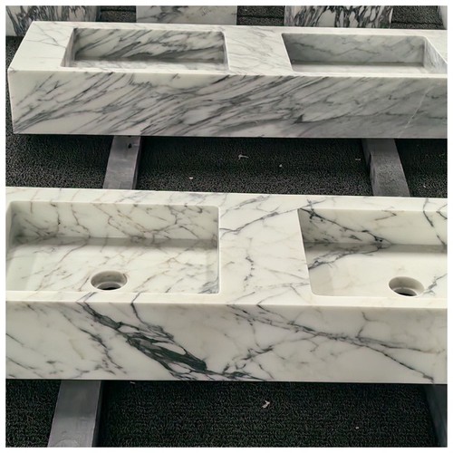 Arabescato White Marble Integrated Basins Arabescato White Marble Integrated Basins