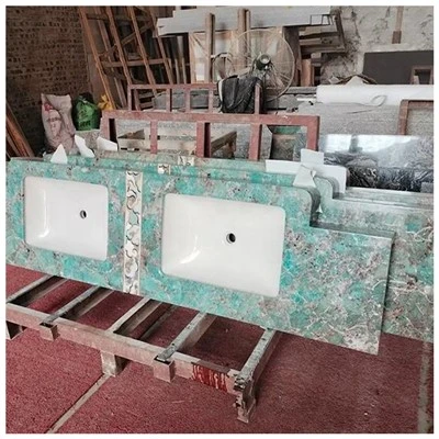 Yeşil Amazonit Kuvarsit Vanity Tops