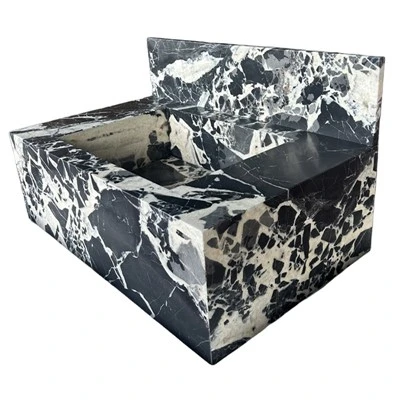 Noir Grand Antik Mermer Vanity Lavabolar